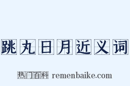跳丸日月近义词是什么意思的图片